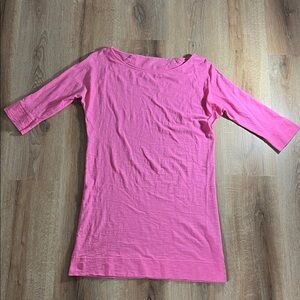 Lilly Pulitzer Casual Shift Boatneck 3/4 Sleeve Pink Women's Dress Size S